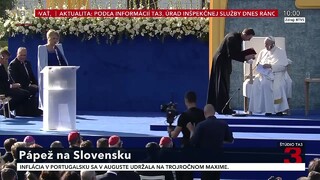 Privítací príhovor prezidentky Z. Čaputovej k pápežovi Františkovi