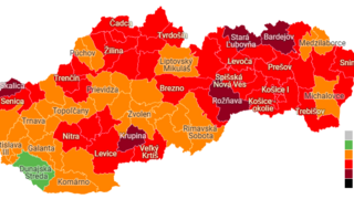 COVID automat: Od pondelka máme päť okresov v bordovej farbe, zelená je iba Dunajská Streda