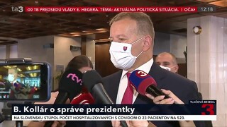 TB predsedu NR SR B. Kollára k prejavu prezidentky Z. Čaputovej o stave republiky