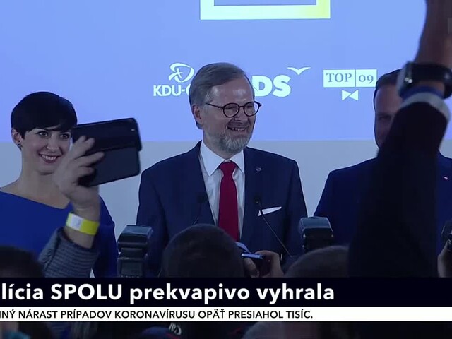 TB českej koalície SPOLU krátko po výhre vo voľbách