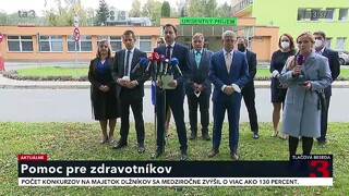TB premiéra E. Hegera a ministra V. Lengvarského o pomoci pre zdravotníkov