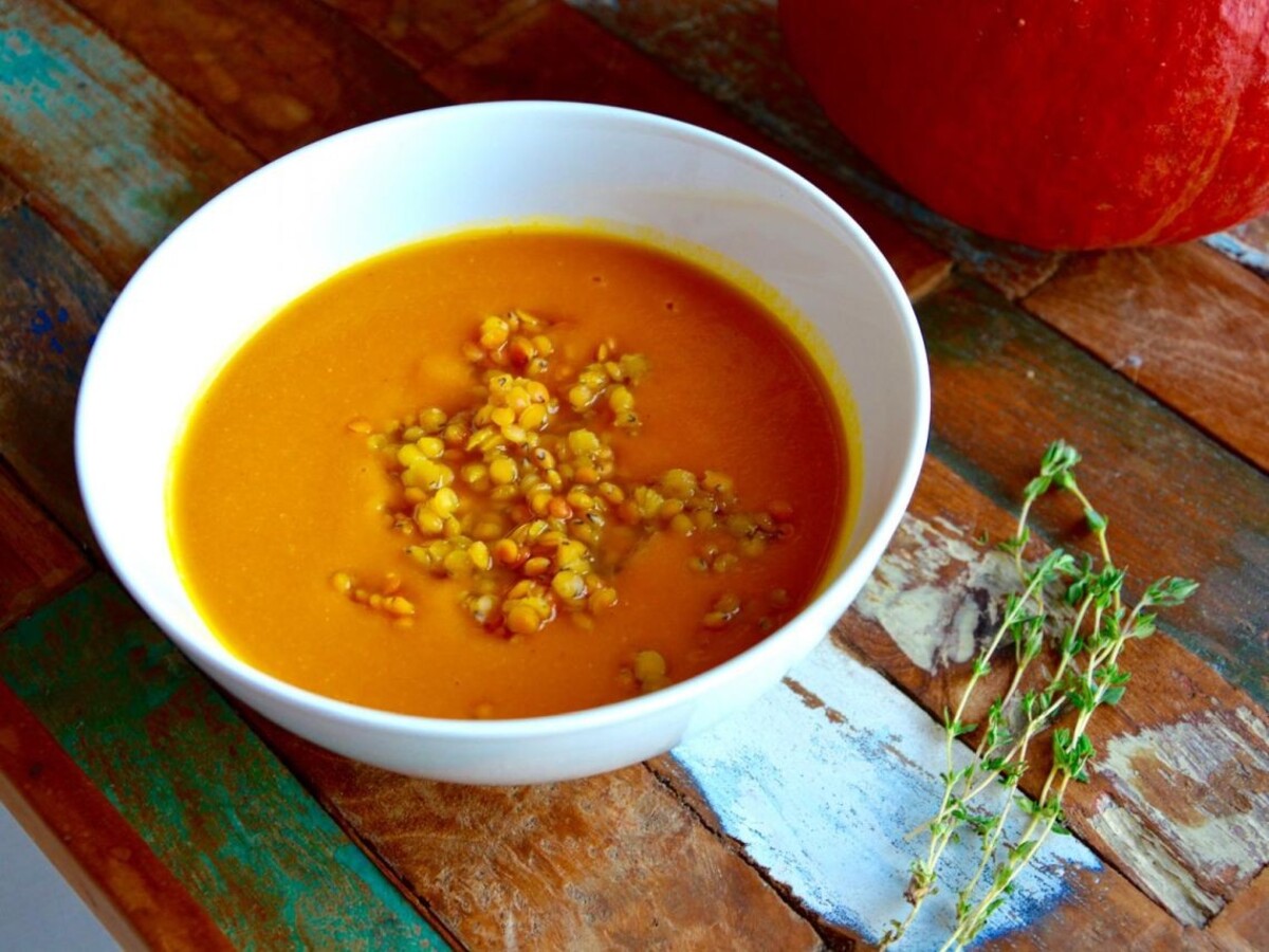 RECEPT Hokaido polievka s červenou šošovicou