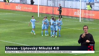 Futbalisti Slovana Bratislava zdolali Liptovský Mikuláš