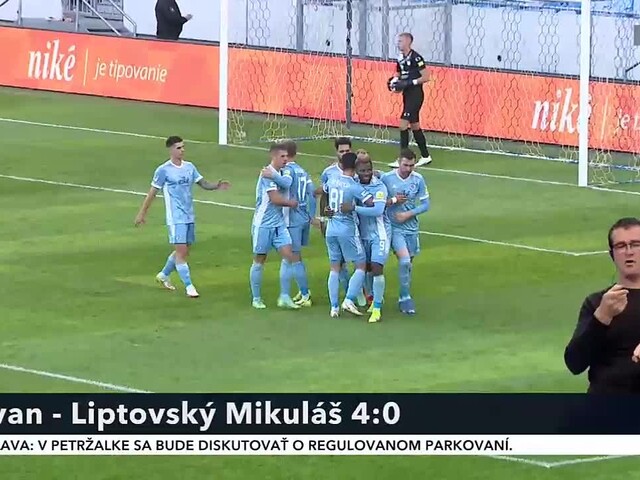 Futbalisti Slovana Bratislava zdolali Liptovský Mikuláš