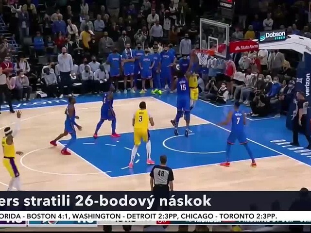NBA: Basketbalisti Oklahomy City zvíťazili nad LA Lakers