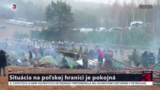 Migranti sa opäť pokúšali násilne prekročiť hranicu s Poľskom. Hádzali kamene a omračujúce granáty