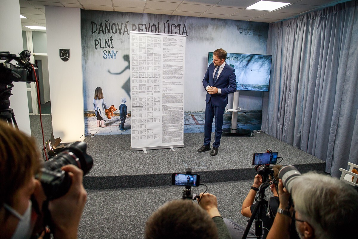 Igor Matovič predstavuje daňovú reformu