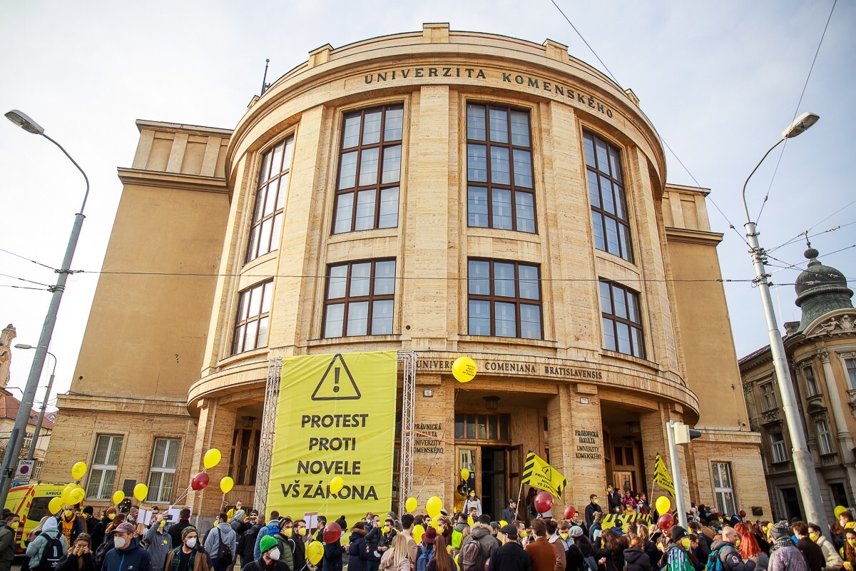 Protest proti vysokoškolskému zákonu