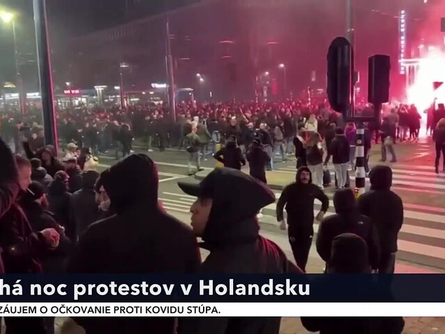 V Holandsku sa konali protesty odporcov lockdownu a protipandemických opatrení