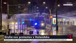 V Holandsku sa už tretiu noc po sebe konali protesty proti pandemickým opatreniam