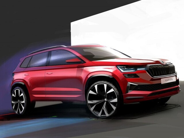 Škoda zverejnila prvé skice zachytávajúce faceliftovaný Karoq