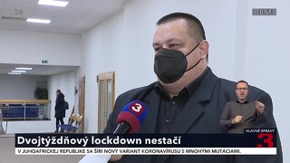 Dvojtýždňový lockdown nestačí, myslí si o opatreniach na Slovensku hlavný hygienik
