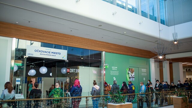 Očkovacie centrum v Auparku