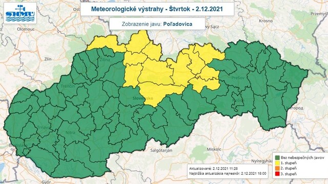 Výstrahy pre Slovensko
