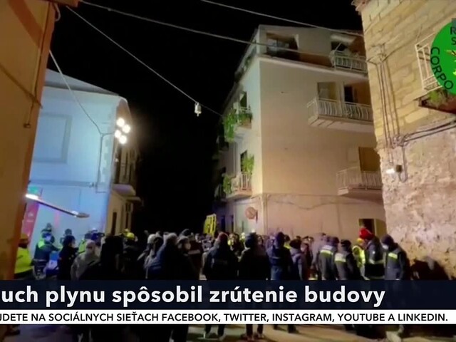 Na juhu Sicílie sa po výbuchu plynu zrútila budova, hlásia obete a zranených