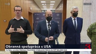 TB ministra obrany J. Naďa a ministra zahraničných vecí I. Korčoka o dohode o obrannej spolupráci