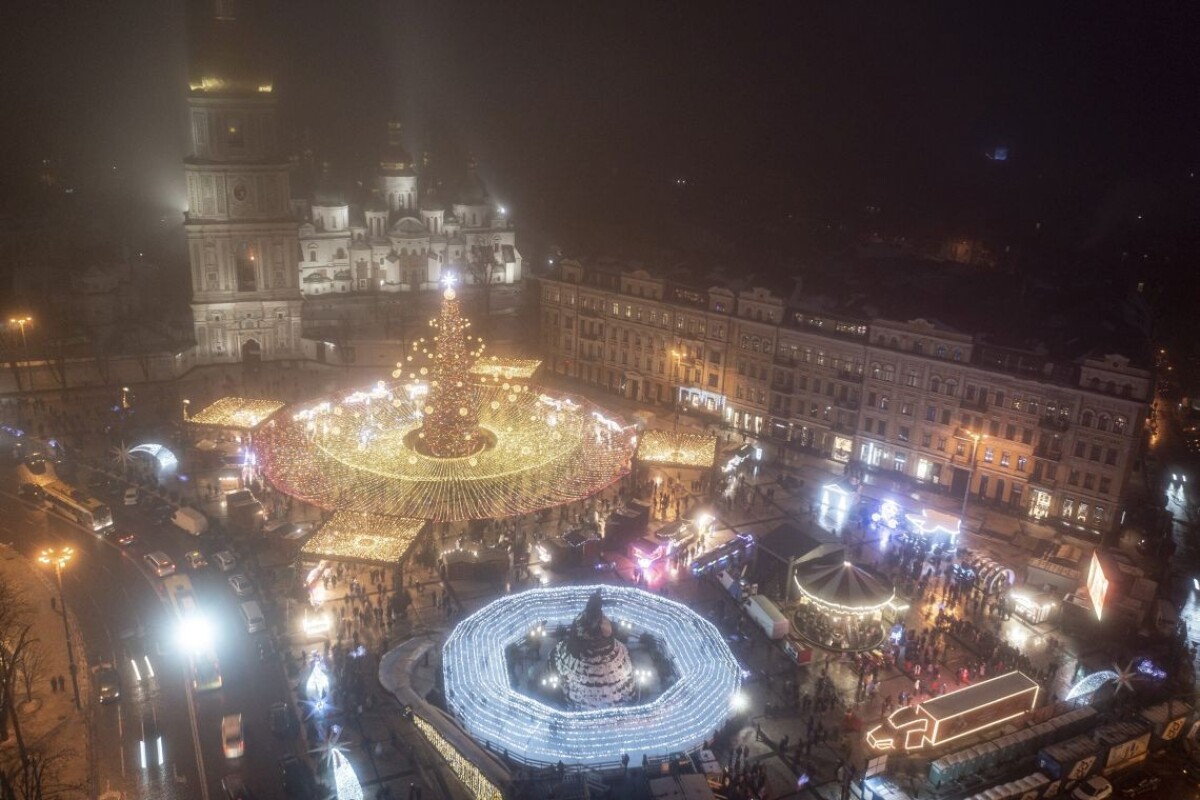 Ukrajina Kyjev Nový rok oslavy