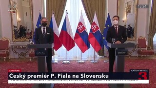 TB premiéra E. Hegera a českého premiéra P. Fialu po spoločnom rokovaní