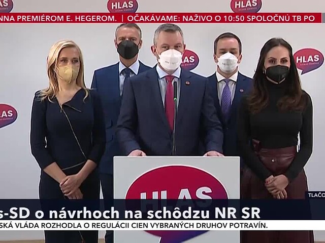 TB predstaviteľov strany Hlas o návrhoch na schôdzu NR SR