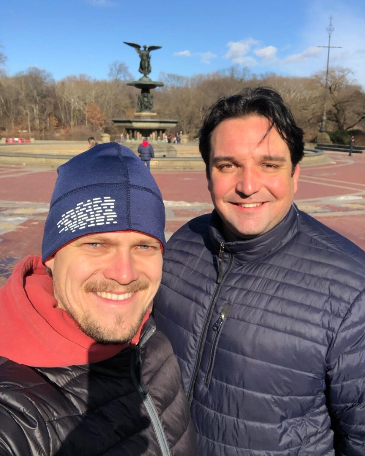Peter Kellner s českým basbarytónom Adamom Plachetkom v Central Parku v New Yorku.