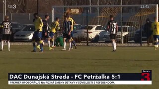 DAC Dunajská Streda nastúpila v prípravnom zápase proti Petržalke, ten skončil jednoznačným výsledkom