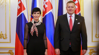 Predsedníčka českej poslaneckej snemovne Markéta Pekarová Adamová rokuje s Kollárom