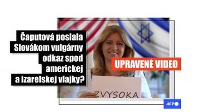 Šírilo sa zmanipulované video s prezidentkou Zuzanou Čaputovou.