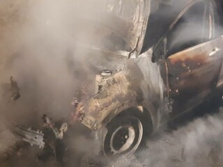 Na diaľnici horelo auto, nikto nebol zranený