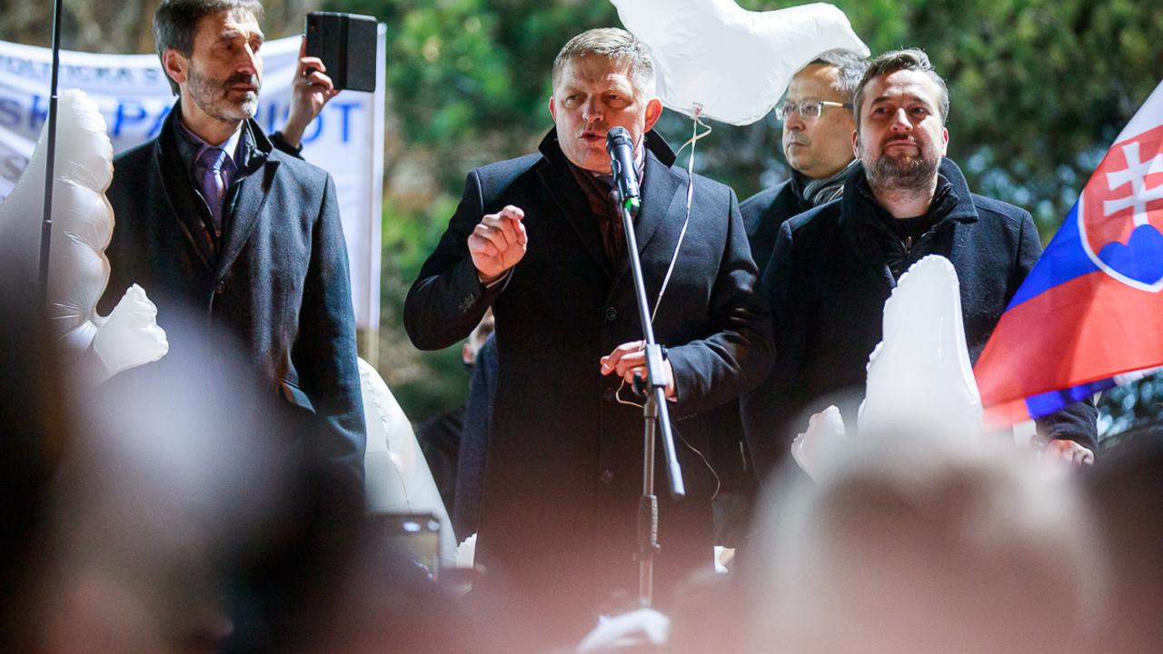 Protest proti obrannej dohode s USA