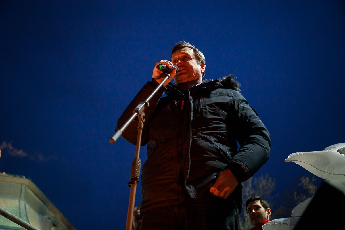 Protest proti obrannej dohode s USA