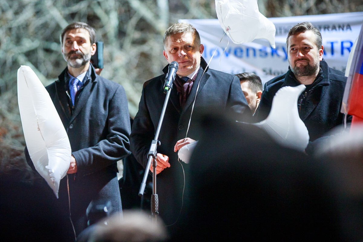 Protest proti obrannej dohode s USA