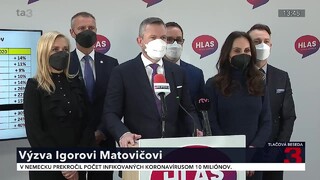 TB strany Hlas o výzve Igora Matoviča