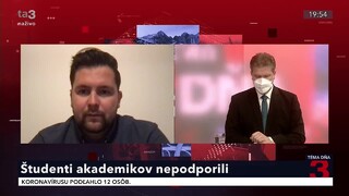 Študentská rada vysokých škôl kabáty neprezlieka, uviedol Šuran