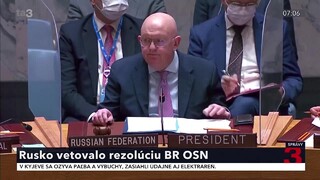 Rusko vetovalo rezolúciu Bezpečnostnej rady OSN odsudzujúcu ruskú agresiu voči Ukrajine