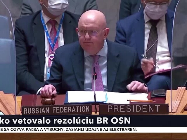 Rusko vetovalo rezolúciu Bezpečnostnej rady OSN odsudzujúcu ruskú agresiu voči Ukrajine