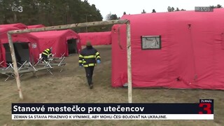 Solidaritu k Ukrajine vyjadrili aj v Humennom. Postavili tam stanové mestečko