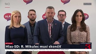 TB predstaviteľov strany Hlas-SD o reakcii na slová ministra vnútra R. Mikulca