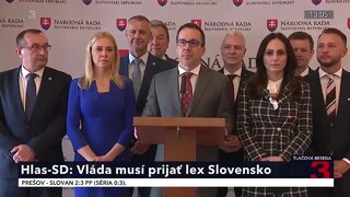 TB strany Hlas o výzve na prijatie lex Slovensko