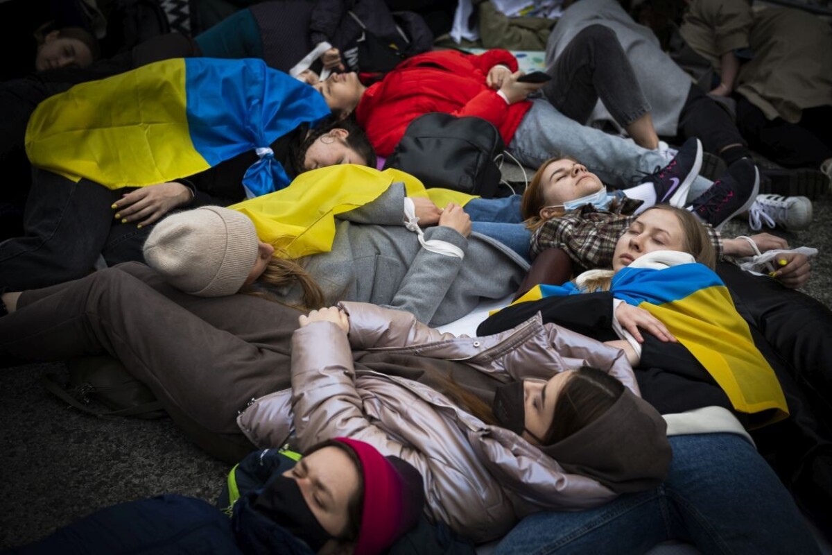 Protest iniciatívy Mier Ukrajine - proti genocíde na Ukrajine