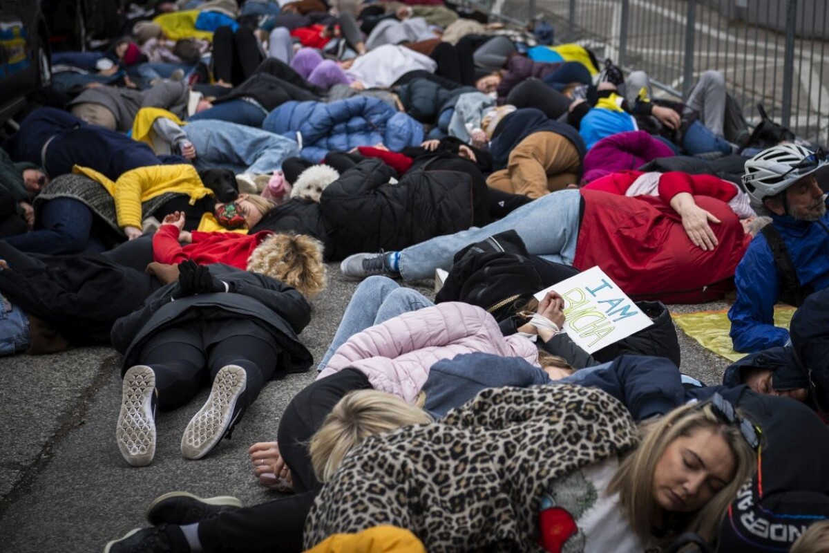 Protest iniciatívy Mier Ukrajine - proti genocíde na Ukrajine