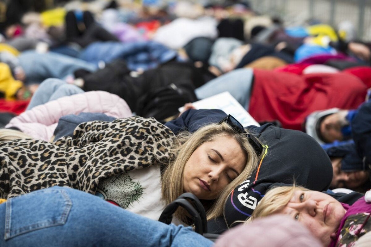 Protest iniciatívy Mier Ukrajine - proti genocíde na Ukrajine