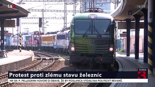 Asociácia železničných dopravcov zorganizovala protest proti zlému stavu železníc. Doležal s nimi súhlasí