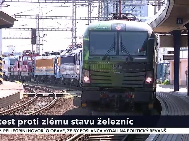 Asociácia železničných dopravcov zorganizovala protest proti zlému stavu železníc. Doležal s nimi súhlasí