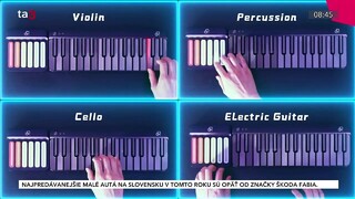 Inteligentné prenosné piano, ktoré pomáha pri výučbe hry na klavíri