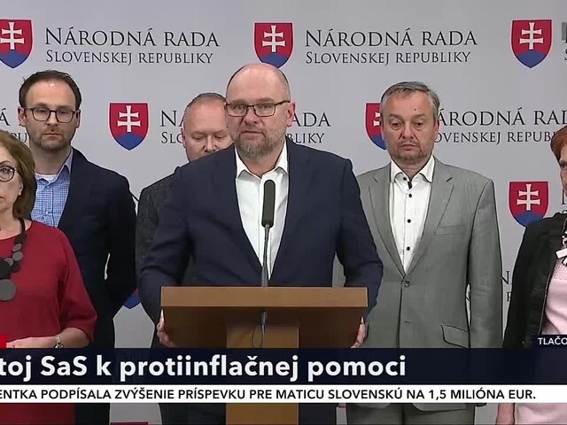 TB strany SaS o protiinflačnej pomoci