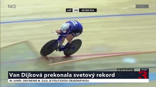 Dijková vytvorila nový svetový rekord  v dráhovej cyklistike, doterajšie maximum prekonala o 850 metrov
