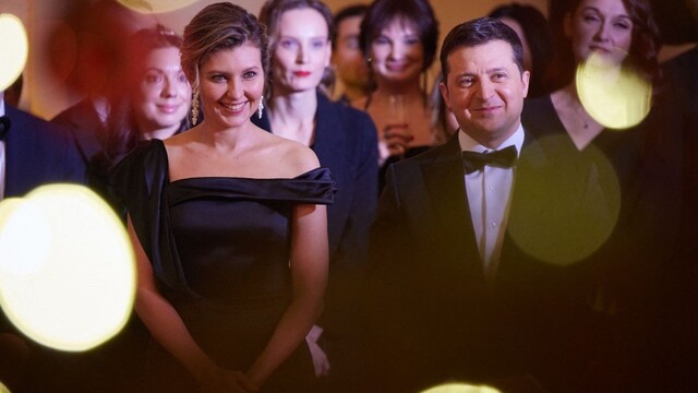 Olena Zelenská a Volodymyr Zelenskyj, 22. december 2021