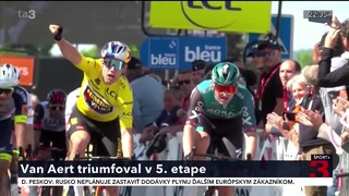 Van Aert vyhral 5. etapu Critérium du Dauphiné, belgický cyklista v cieľovom špurte zdolal svojho krajana