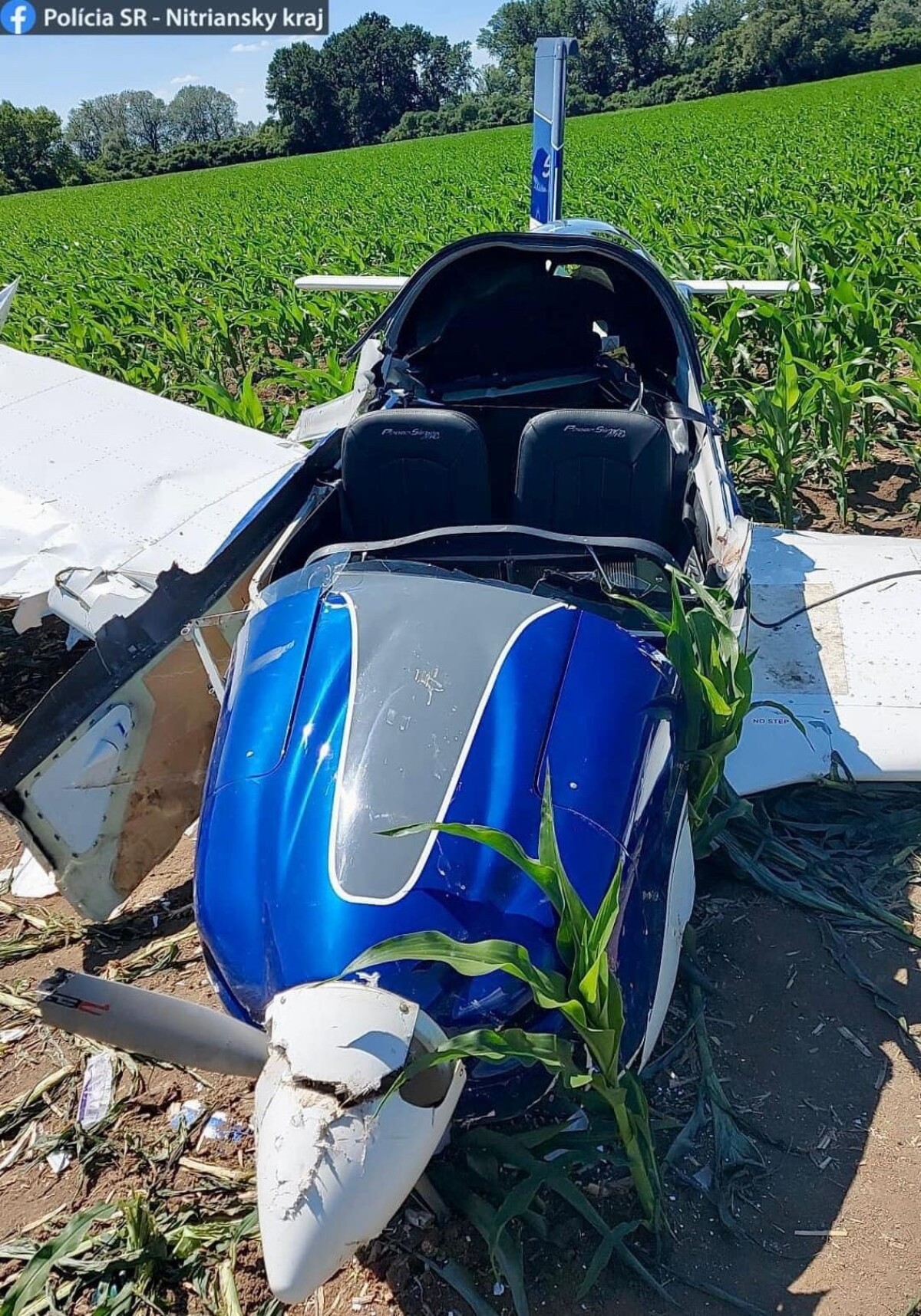 Poškodená vrtuľa lietadla