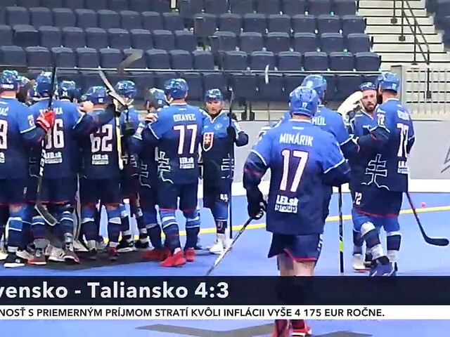 Slovenskí hokejbalisti zdolali Talianov na Majstrovstvách sveta v Kanade